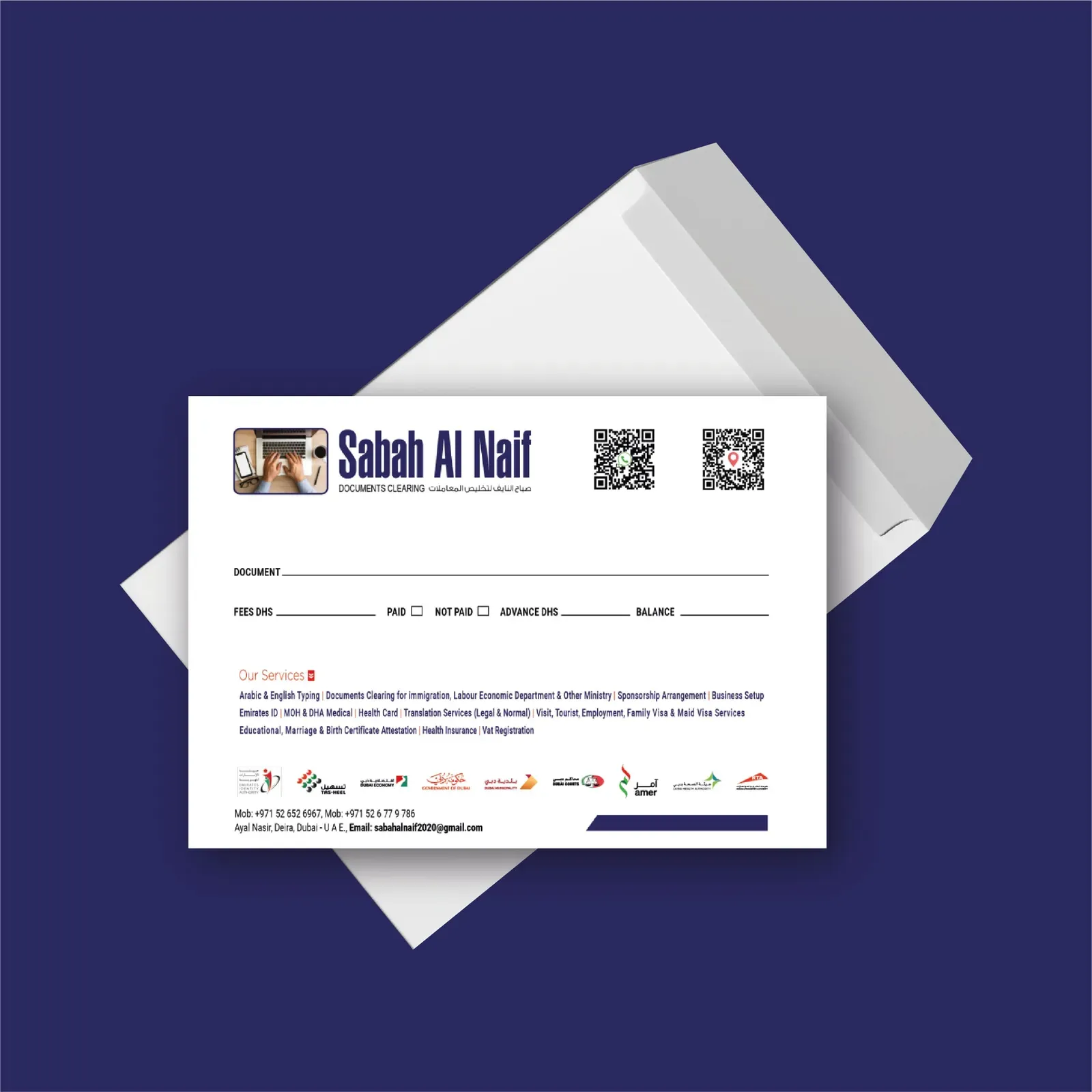 Letter Head And Envelopes sample 9